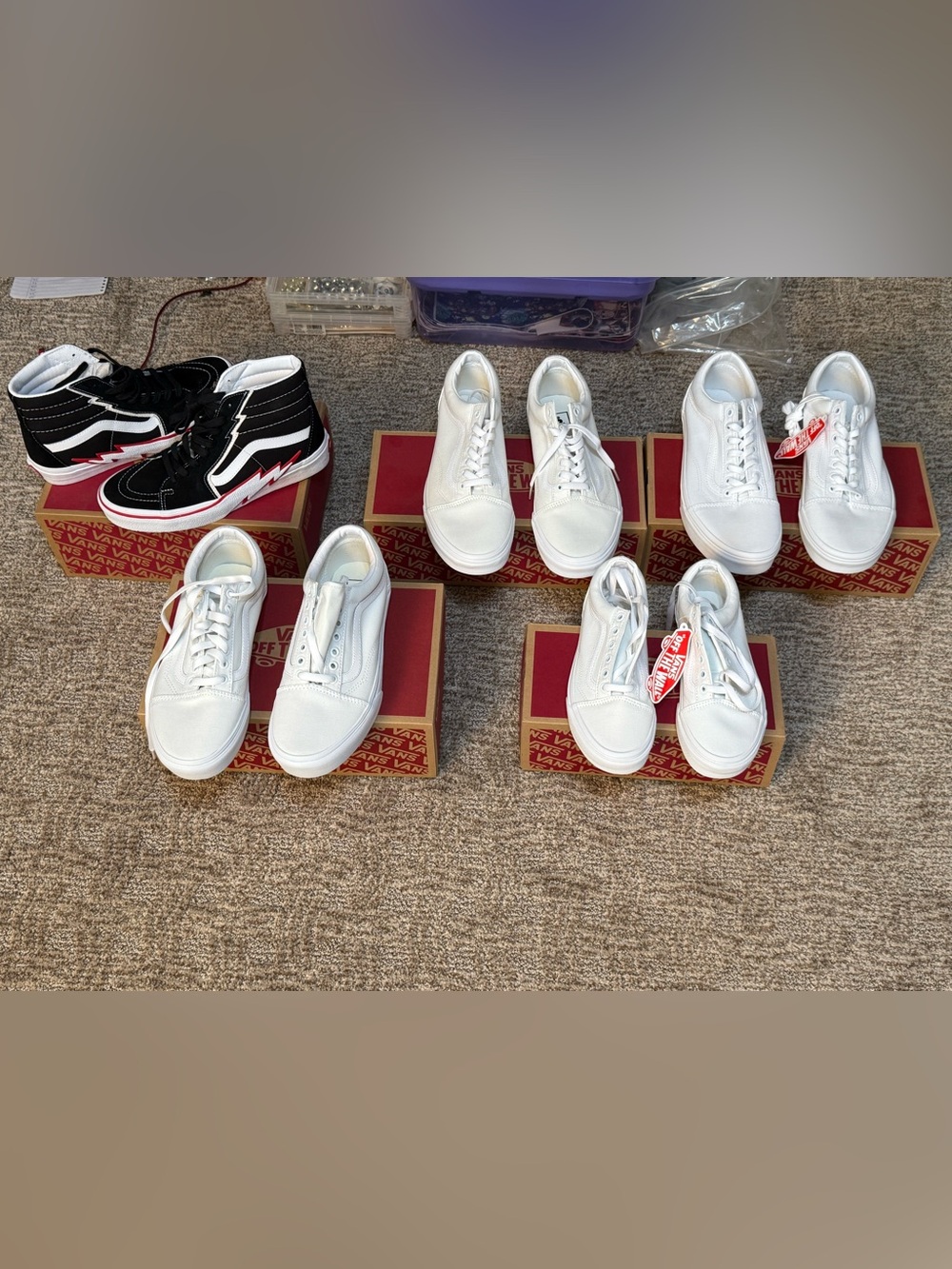 High top and low top vans